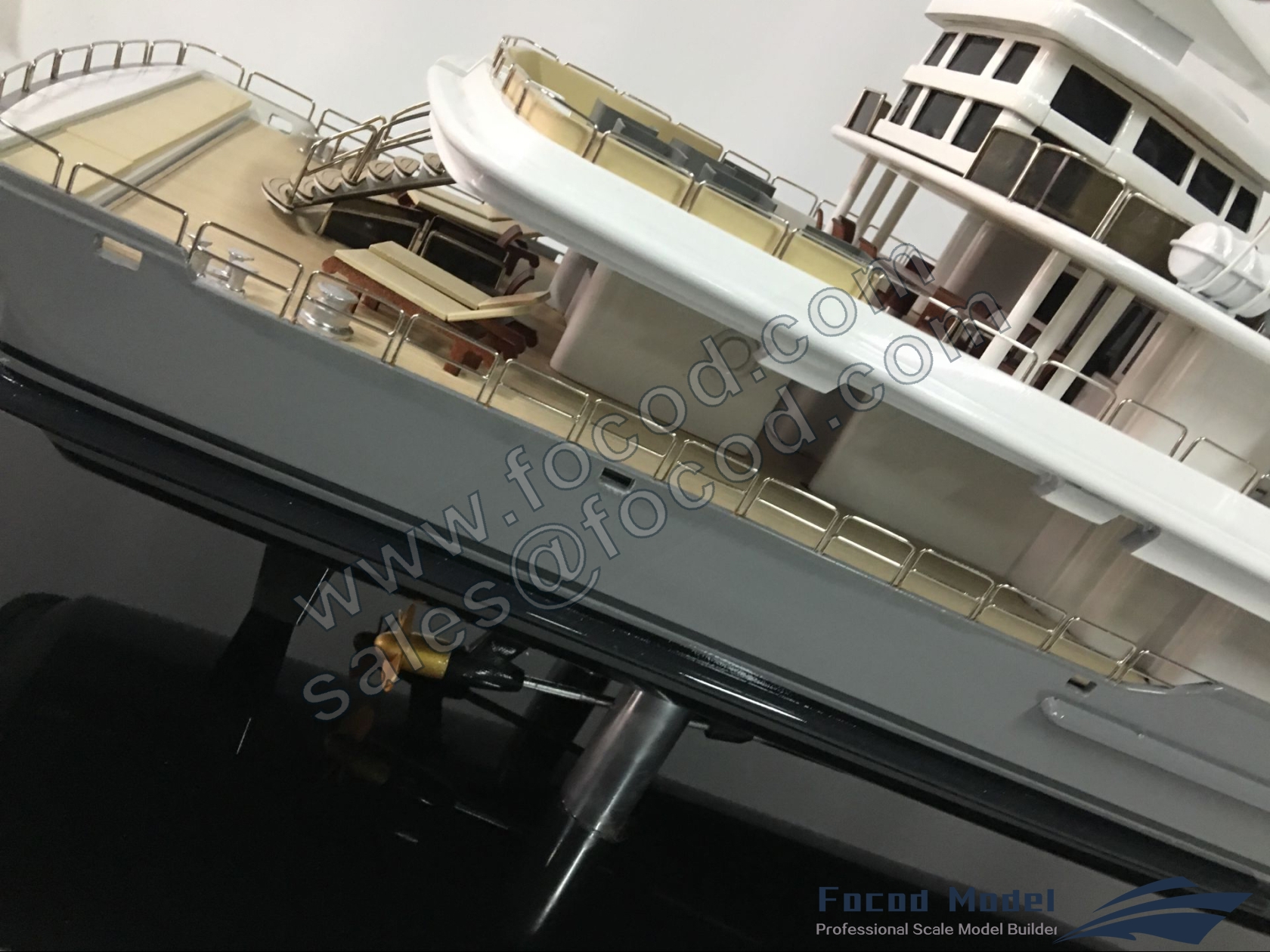 custom made model of 55m superyacht